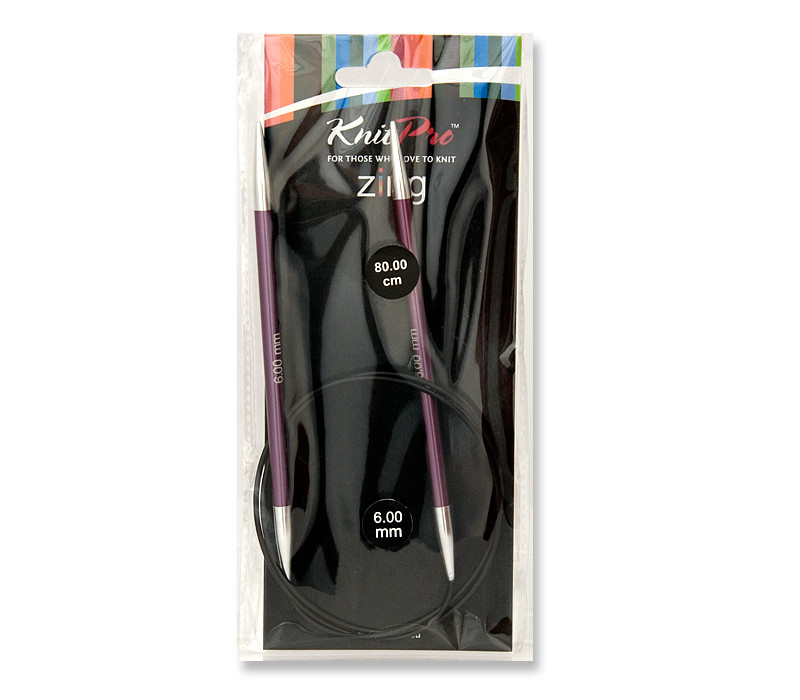 Спиці кругові 6мм 80см Zing KnitPro 47133