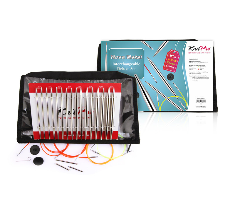 Набір змінних спиць для в'язання "Nova Metal Deluxe Set" KnitPro 10613