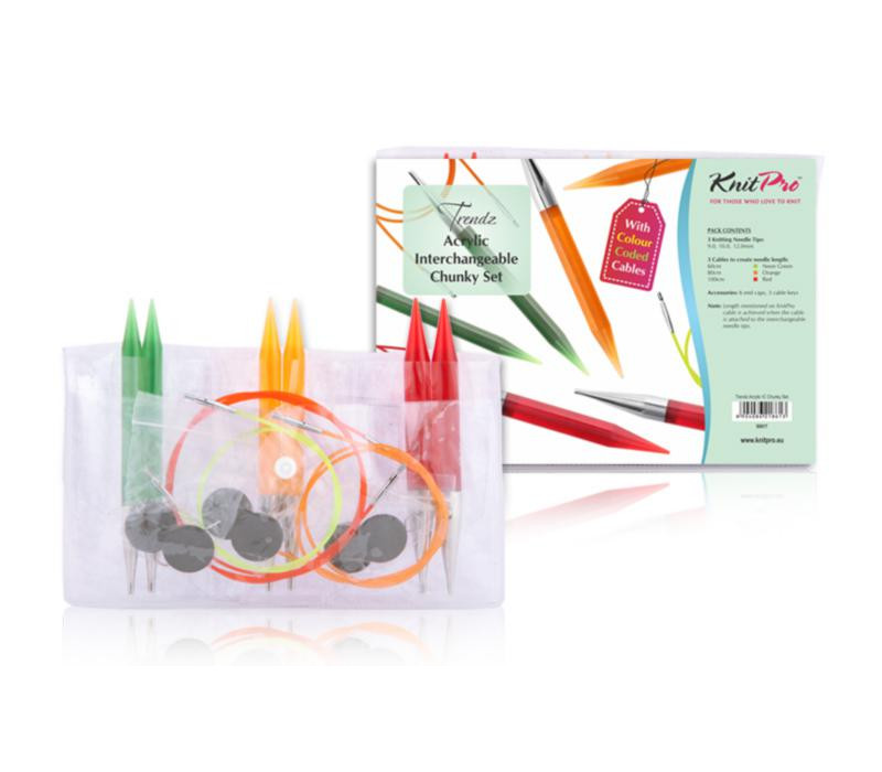 Набір змінних акрилових спиць Chunky Multi-Colored Spectra Flair Acrylic KnitPro 50617 