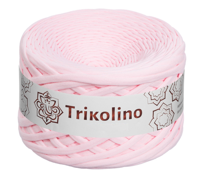 Пряжа трикотажная 7-9 мм "Trikolino" 100м. Розовый жемчуг