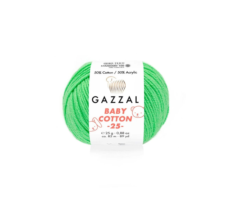 Пряжа Gazzal BabyCotton 25 цвет 3466 Пряжа Gazzal BabyCotton 25 цвет 3466