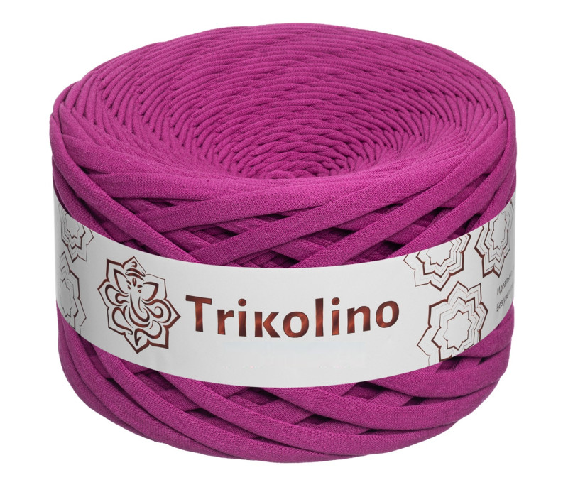 Пряжа трикотажная 7-9 мм "Trikolino" 100м. Лиловый электрик