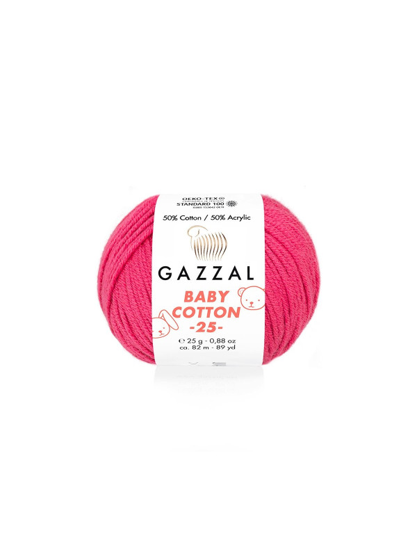 Пряжа Gazzal BabyCotton 25 цвет 3415