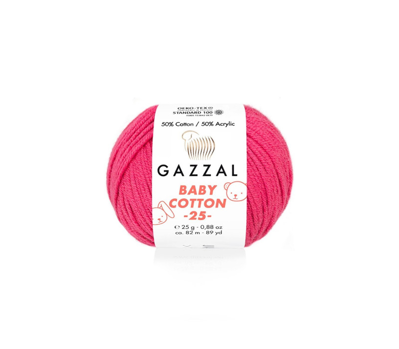 Пряжа Gazzal BabyCotton 25 цвет 3415 Пряжа Gazzal BabyCotton 25 цвет 3415