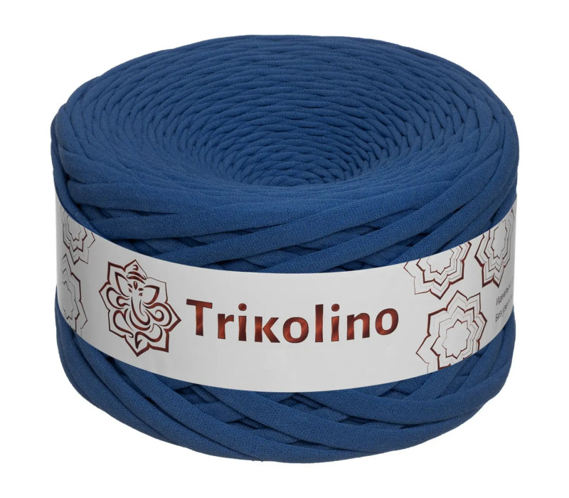Пряжа трикотажная 7-9 мм "Trikolino" 100м. Джинс