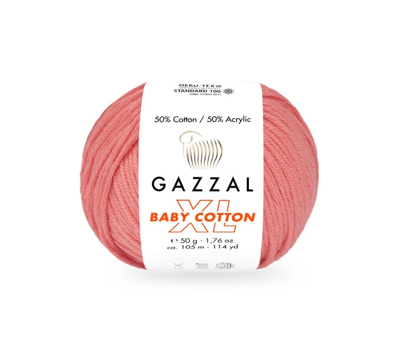 Пряжа Gazzal BabyCotton XL 3435 Пряжа Gazzal BabyCotton XL 3435