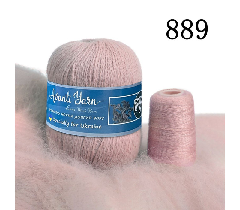 Пряжа Coomamuu (пух норки) 889 Пудра Пряжа Coomamuu (пух норки) 889 Пудра