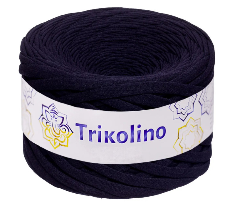 Пряжа трикотажная 7-9 мм "Trikolino" 100м. Темний баклажан 420397