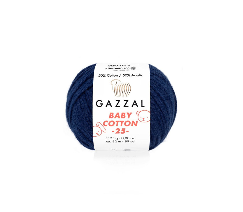 Пряжа Gazzal BabyCotton 25 цвет 3438 Пряжа Gazzal BabyCotton 25 цвет 3438