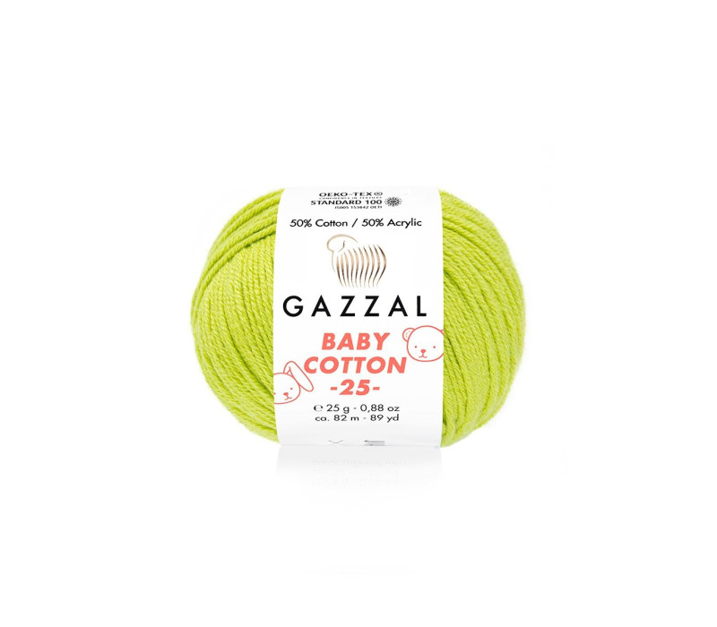 Пряжа Gazzal BabyCotton 25 цвет 3457 Пряжа Gazzal BabyCotton 25 цвет 3457