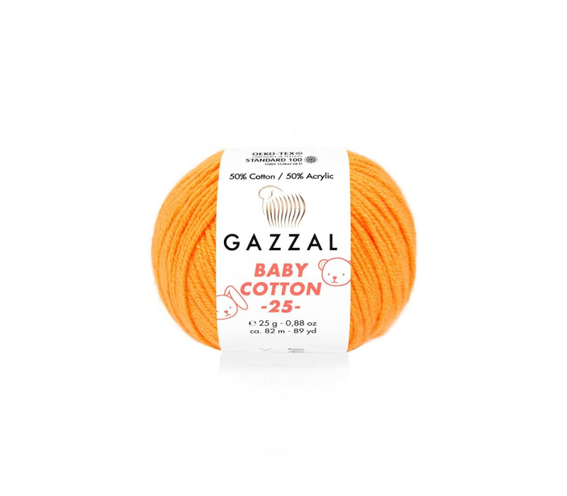 Пряжа Gazzal BabyCotton 25 цвет 3416