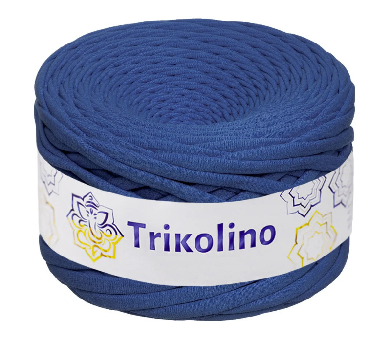 Пряжа трикотажная 7-9 мм "Trikolino" 100м. Синій 400018 Пряжа трикотажная 7-9 мм "Trikolino" 100м. Синій 400018