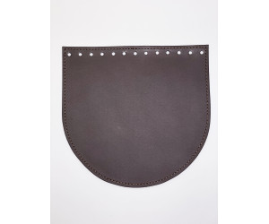 Клапан для круглої сумки Орео, шкіра, 20х19 см. Шоколад (0148-PK)
