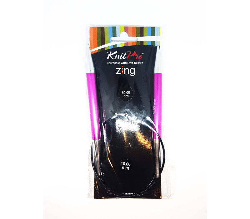Спиці кругові 10мм 60см Zing KnitPro 47108 Спиці кругові 10мм 60см Zing KnitPro 47108