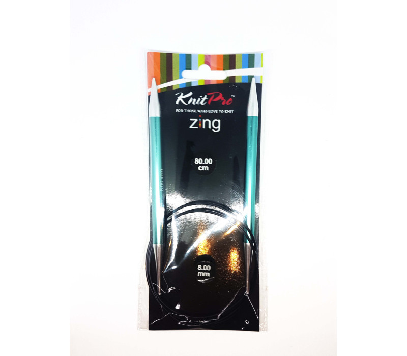 Спиці кругові 8мм 80см Zing KnitPro 47136