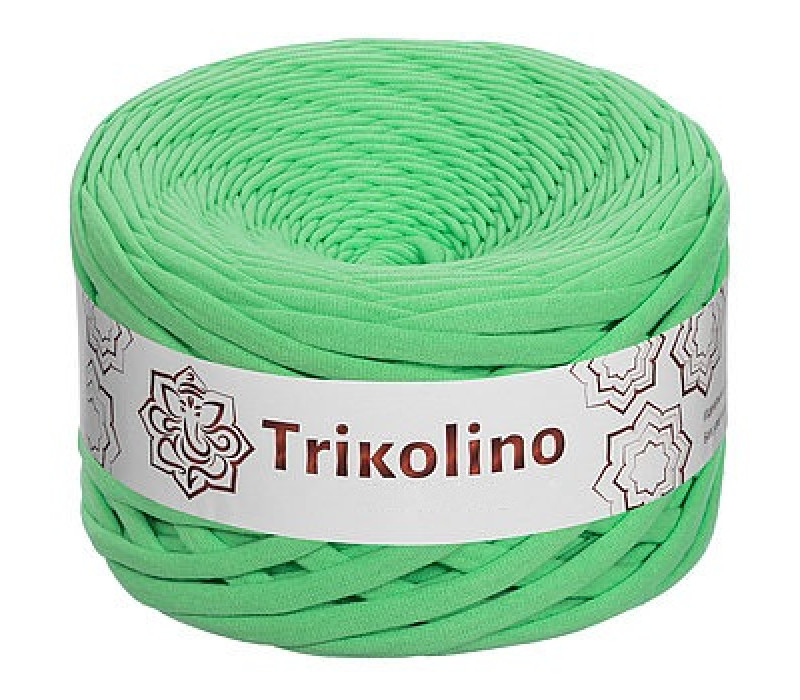 Пряжа трикотажная 7-9 мм "Trikolino" 100м. Ярко-зеленый