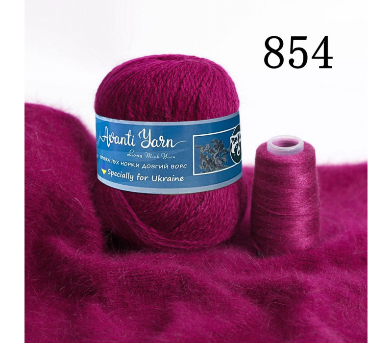 Пряжа Coomamuu (пух норки) 854 Буряковий Пряжа Coomamuu (пух норки) 854 Буряковий