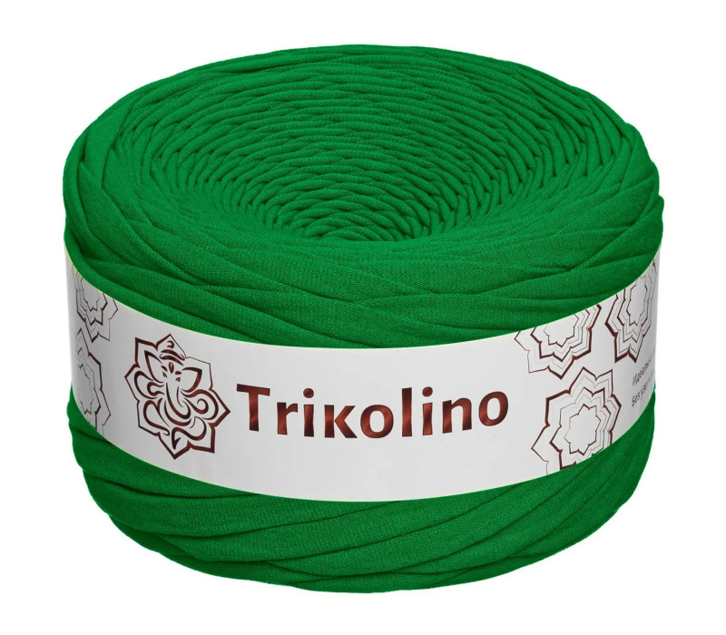 Пряжа трикотажная 7-9 мм "Trikolino" 100м. Лесной зеленый Пряжа трикотажная 7-9 мм "Trikolino" 100м. Лесной зеленый