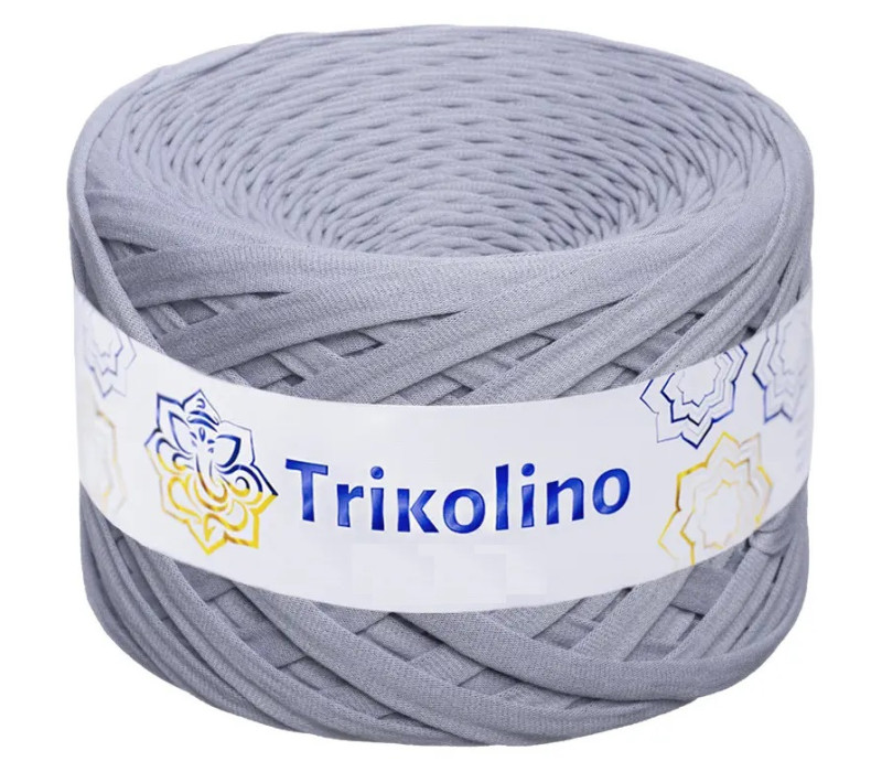 Пряжа трикотажная 7-9 мм "Trikolino" 100м. Французький Сірий 420638