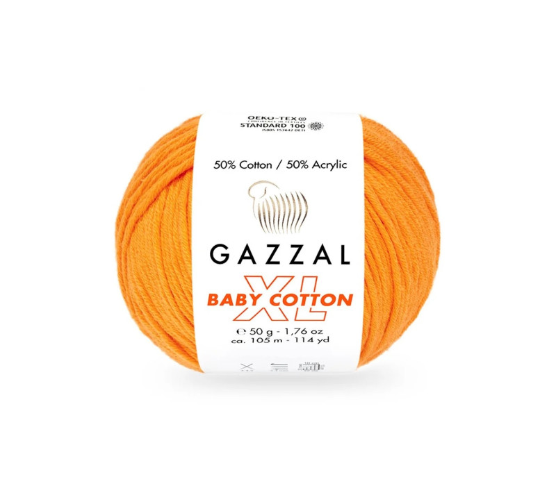 Пряжа Gazzal BabyCotton XL 3416 Пряжа Gazzal BabyCotton XL 3416