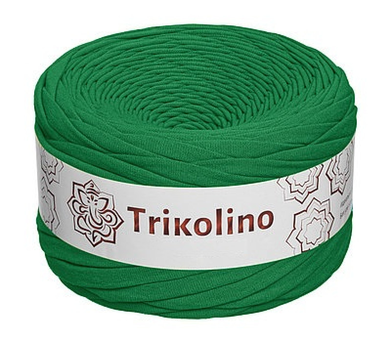 Пряжа трикотажная 7-9 мм "Trikolino" 100м. Морской зеленый