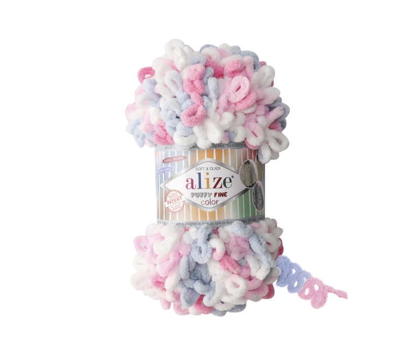 Пряжа Alize Puffy Fine Color 5945 Пряжа Alize Puffy Fine Color 5945