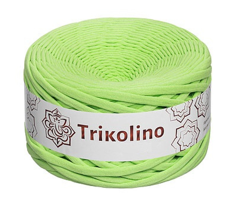 Пряжа трикотажная 7-9 мм "Trikolino" 100м. Шартрез Пряжа трикотажная 7-9 мм "Trikolino" 100м. Шартрез
