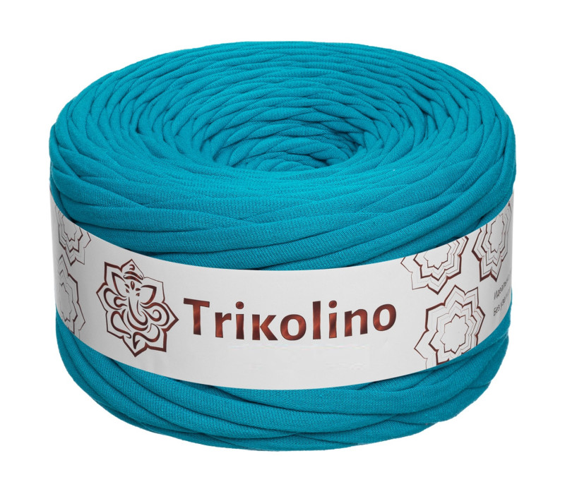 Пряжа трикотажная 7-9 мм "Trikolino" 100м. Темно-бирюзовый Пряжа трикотажная 7-9 мм "Trikolino" 100м. Темно-бирюзовый