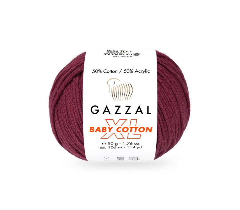 Пряжа Gazzal BabyCotton XL 3442 Пряжа Gazzal BabyCotton XL 3442