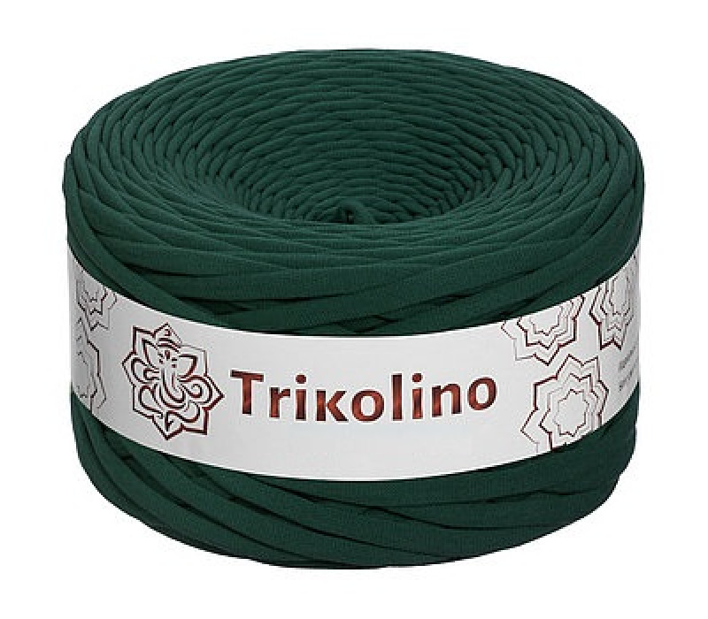 Пряжа трикотажная 7-9 мм "Trikolino" 100м. Зеленый мох