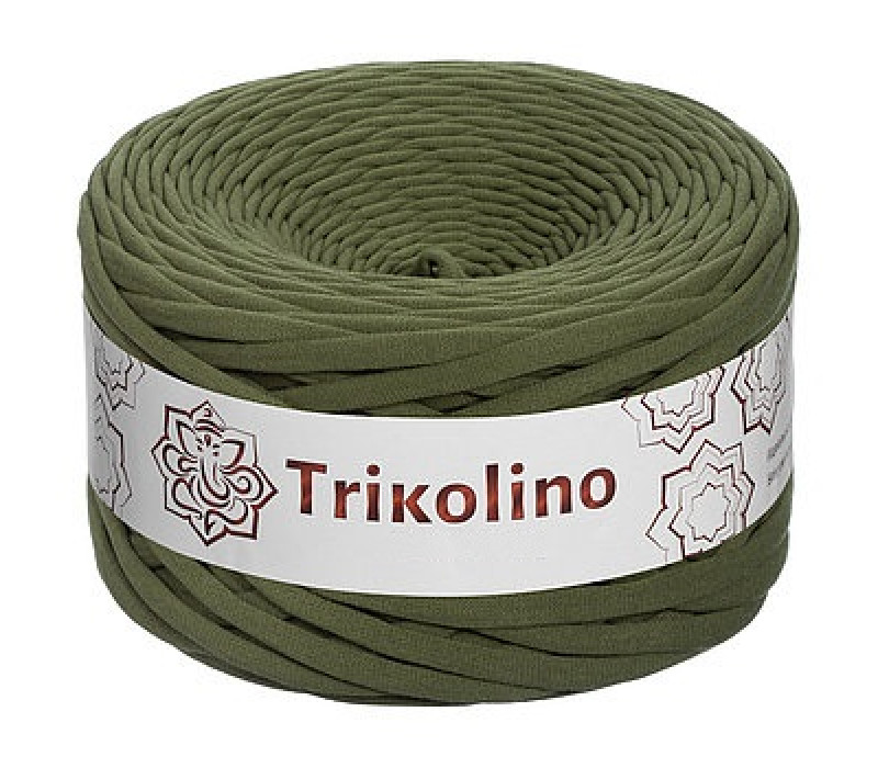 Пряжа трикотажная 7-9 мм "Trikolino" 100м. Хаки Пряжа трикотажная 7-9 мм "Trikolino" 100м. Хаки