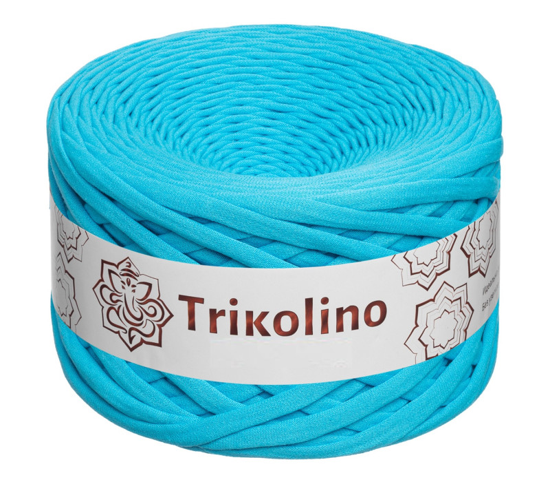 Пряжа трикотажная 7-9 мм "Trikolino" 100м. Небесно-голубой