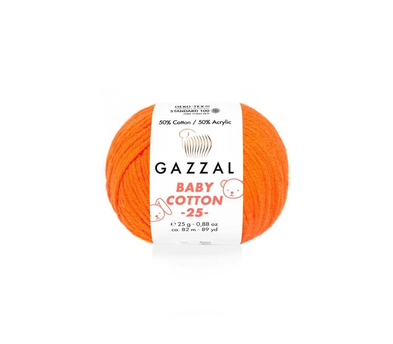 Пряжа Gazzal BabyCotton 25 цвет 3419 Пряжа Gazzal BabyCotton 25 цвет 3419
