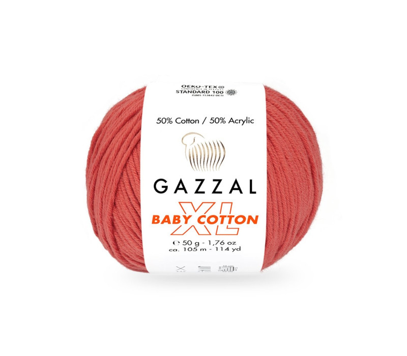 Пряжа Gazzal BabyCotton XL 3418 Пряжа Gazzal BabyCotton XL 3418