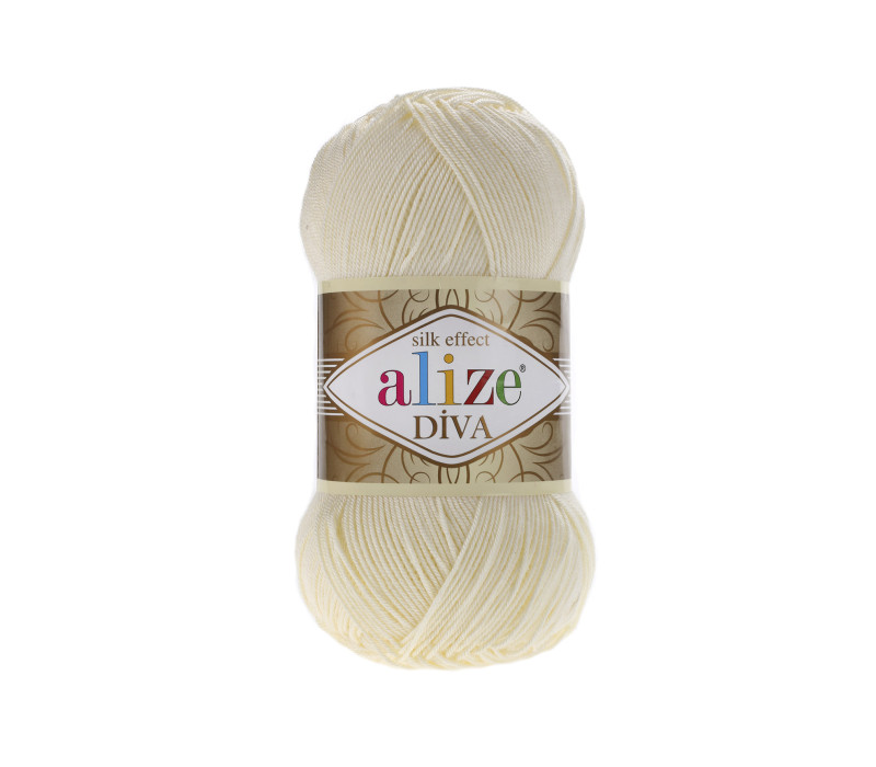 Пряжа Alize Diva 01 Cream