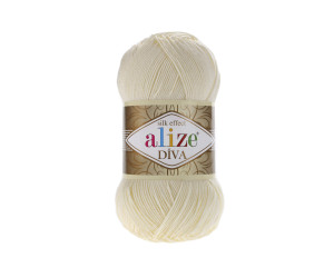 Пряжа Alize Diva 01 Cream