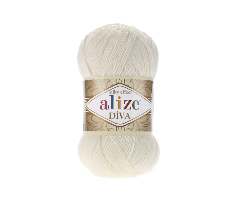 Пряжа Alize Diva 62 Light Cream