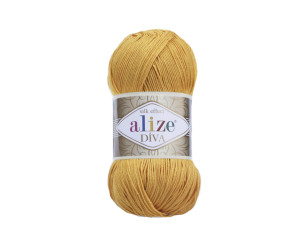 Пряжа Alize Diva 488 Dark Yellow