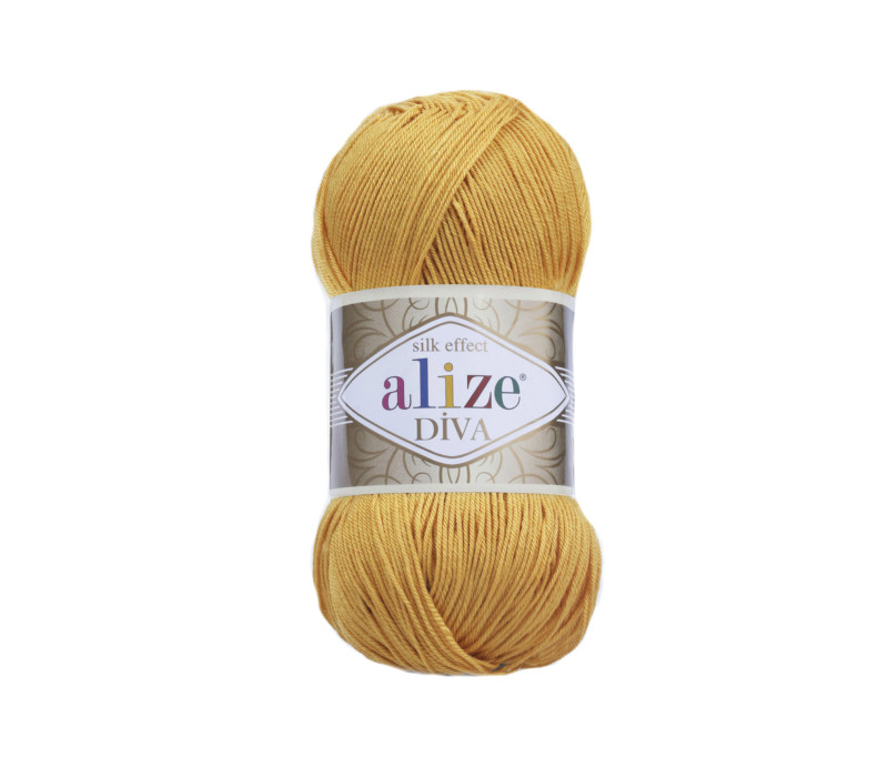 Пряжа Alize Diva 488 Dark Yellow Пряжа Alize Diva 488 Dark Yellow