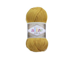 Пряжа Alize Diva 488 Dark Yellow