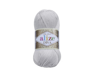 Пряжа Alize Diva 168 Light Grey