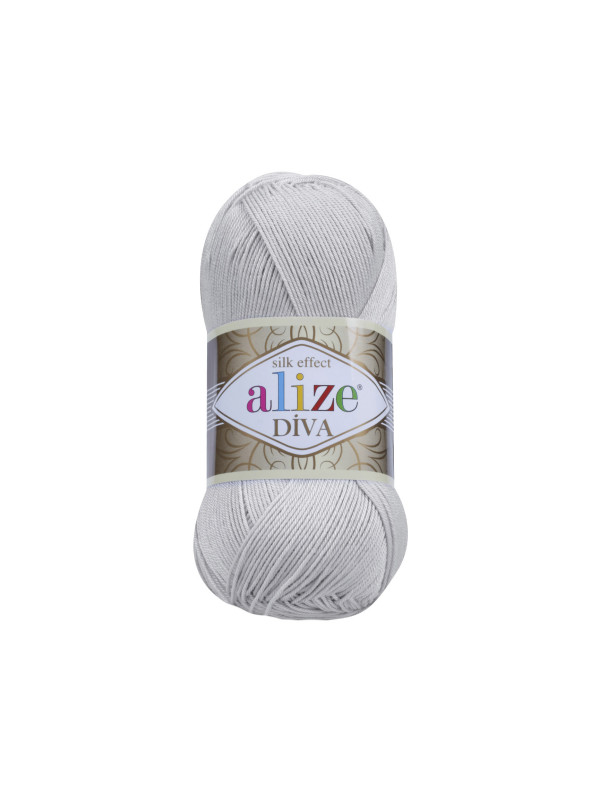 Пряжа Alize Diva 168 Light Grey