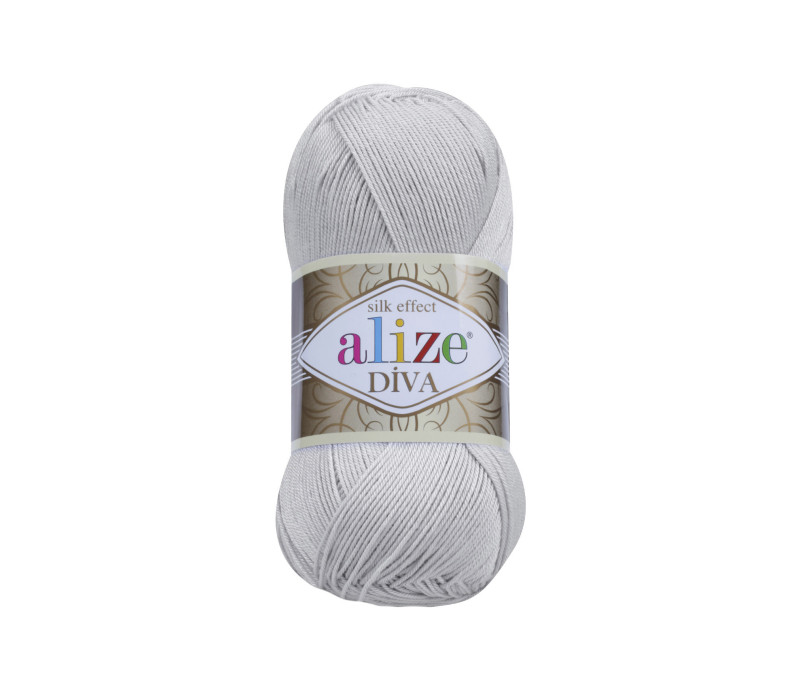 Пряжа Alize Diva 168 Light Grey