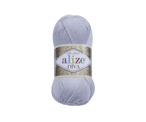 Пряжа Alize Diva 168 Light Grey