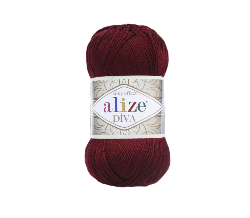 Пряжа Alize Diva 57 Bordeaux Пряжа Alize Diva 57 Bordeaux