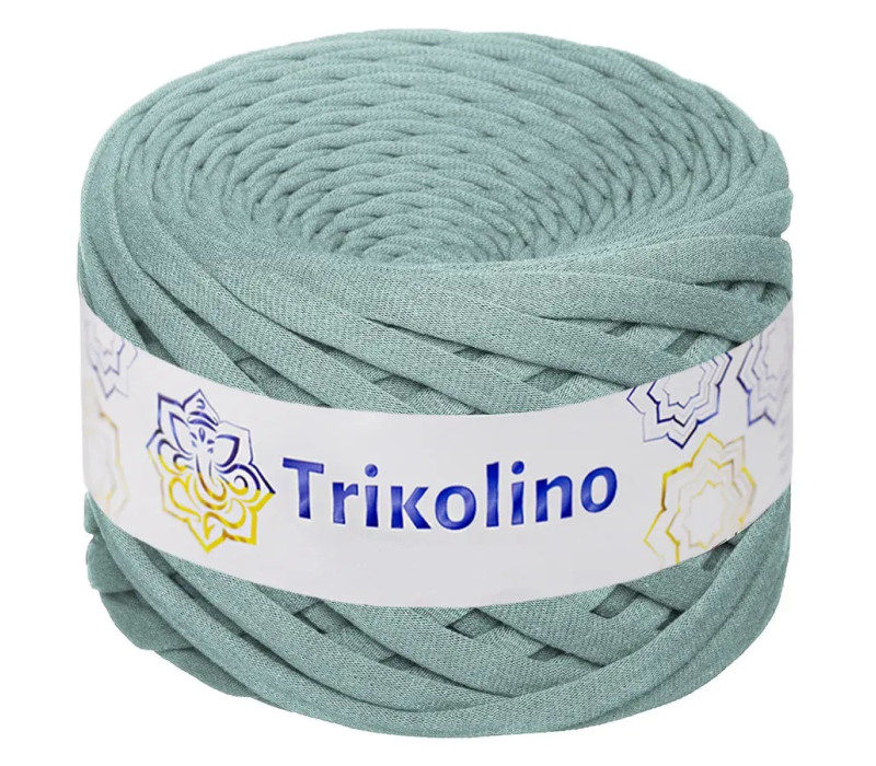 Пряжа трикотажная 7-9 мм "Trikolino" 100м. Світла полинь